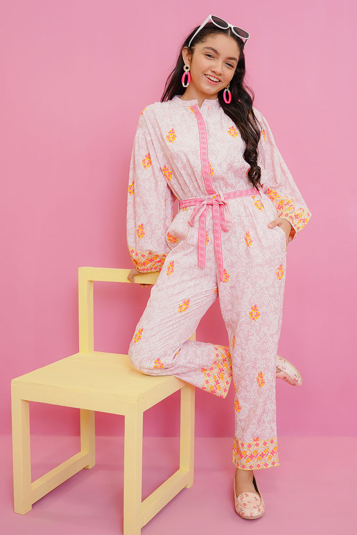 Viscose Cotton Printed Jumpsuit - Wear Ochre