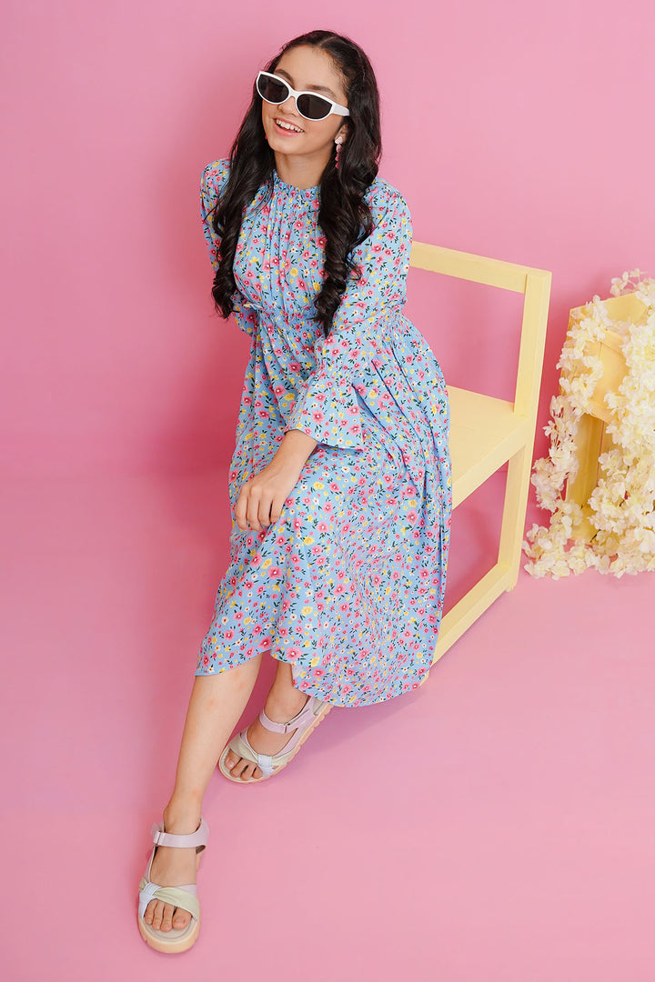 Linen Printed Dress - Wear Ochre
