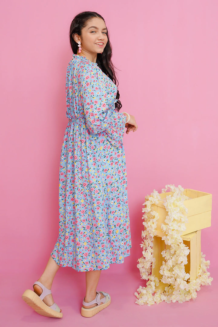 Linen Printed Dress - Wear Ochre