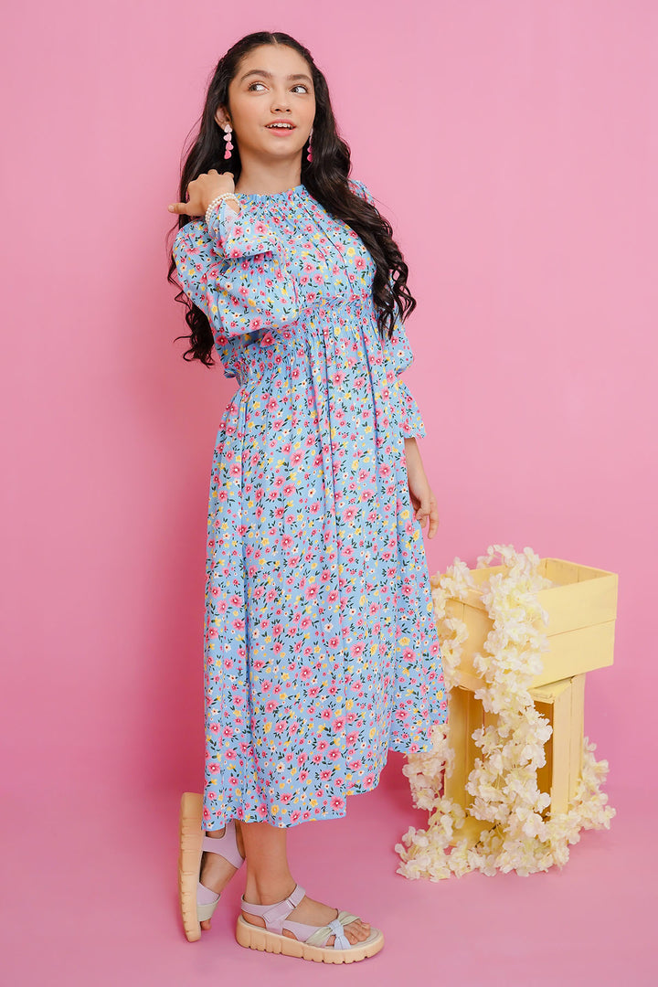 Linen Printed Dress - Wear Ochre