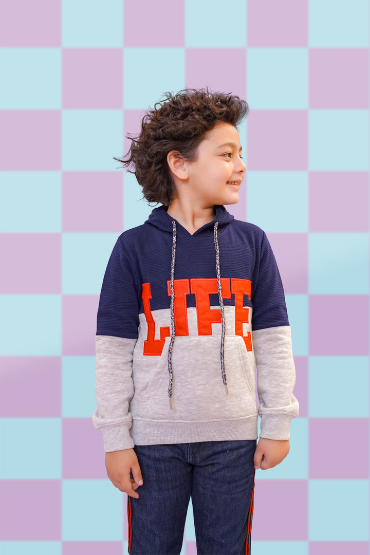 Fleece Printed Hoodie - Wear Ochre