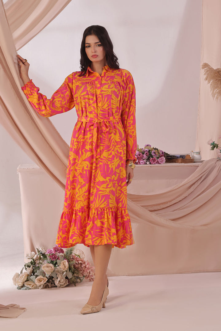 Stylish Suit Wear for Ladies & Casual Dresses in ochre hues. Perfect for office wear or weekend outings.