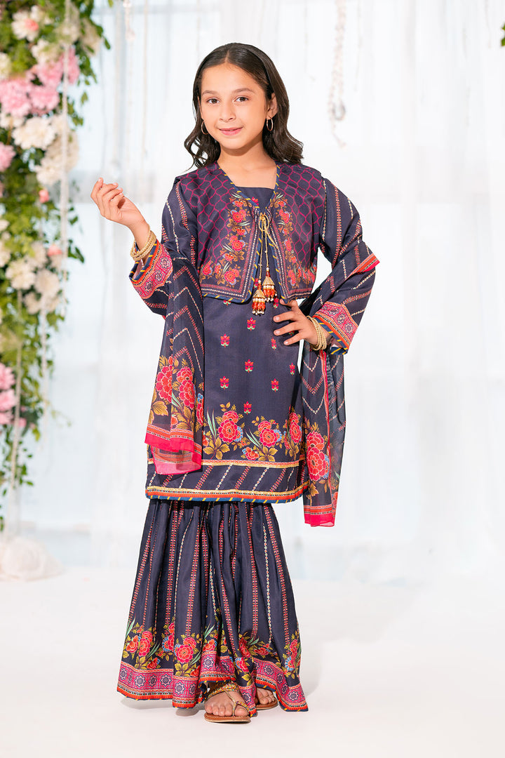 Shop vibrant digital printed 3-piece suits for girls. Our trendy printed dresses are perfect for parties