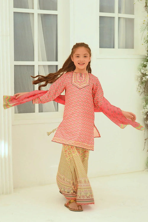 Best Herringbone Digital Printed 3 Pc Suit - Wear Ochre -