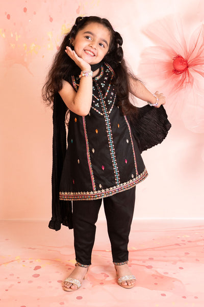 Cotton Embroidered 3 Pc Suit