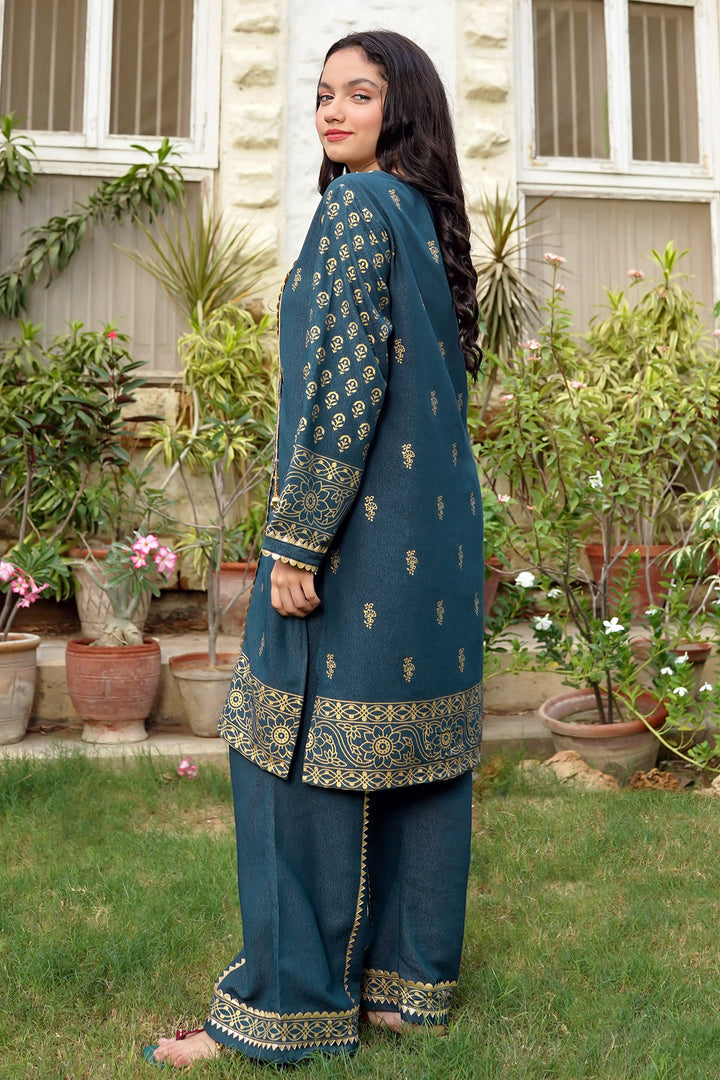 Cotton Karandi Printed 3 Pc Suit - Wear Ochre