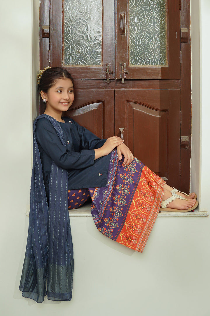 Cotton Silk Hand Adda Work 3 Pc Suit - Wear Ochre