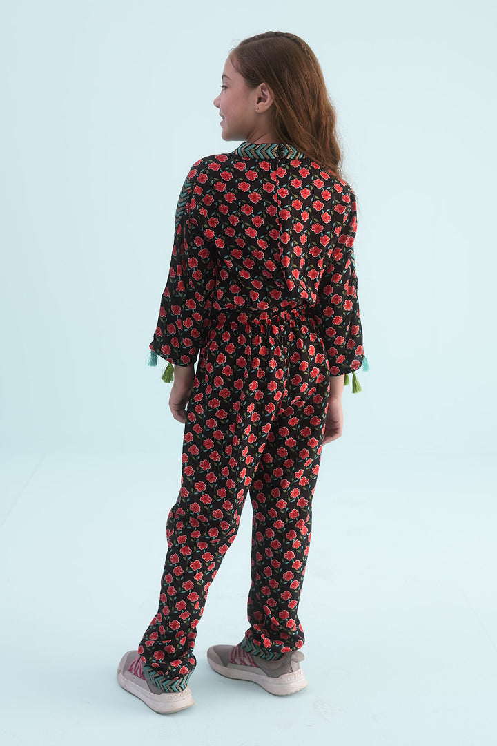 Linen Printed Jumpsuit - Wear Ochre