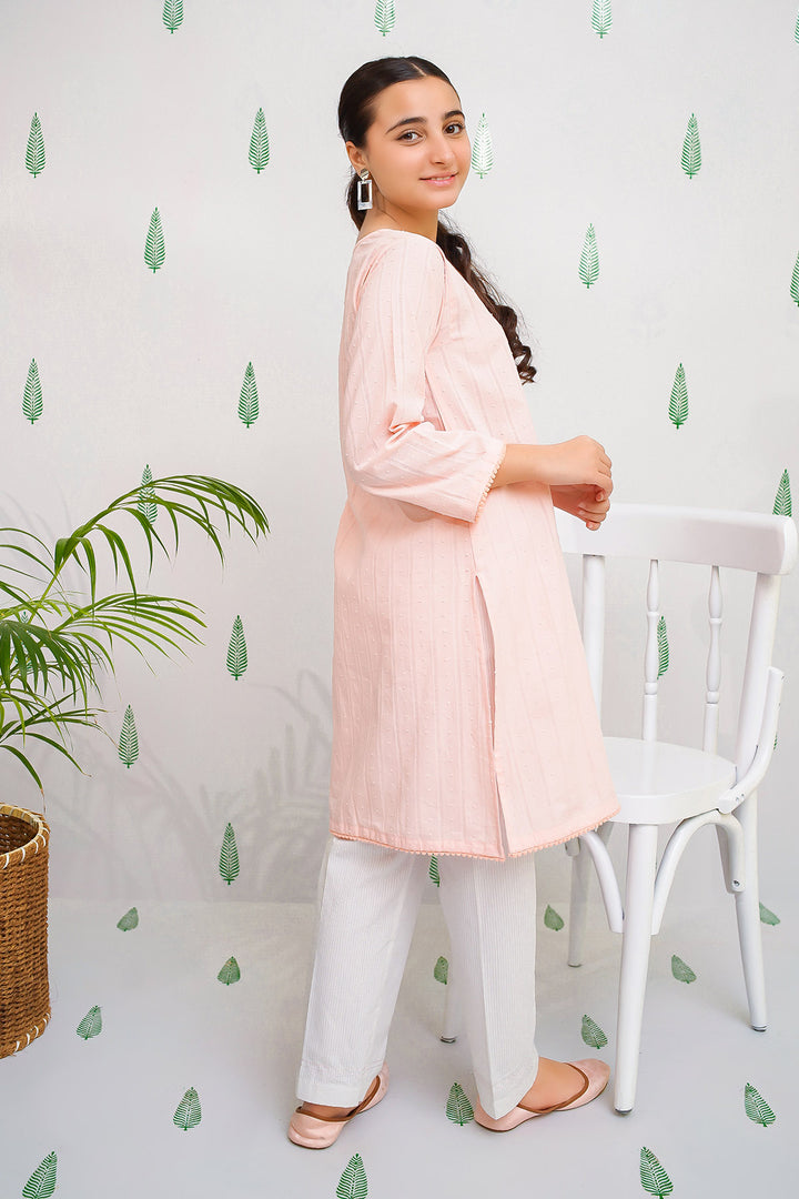 Cotton Broschia Embellished 2 Pc Suit - Wear Ochre