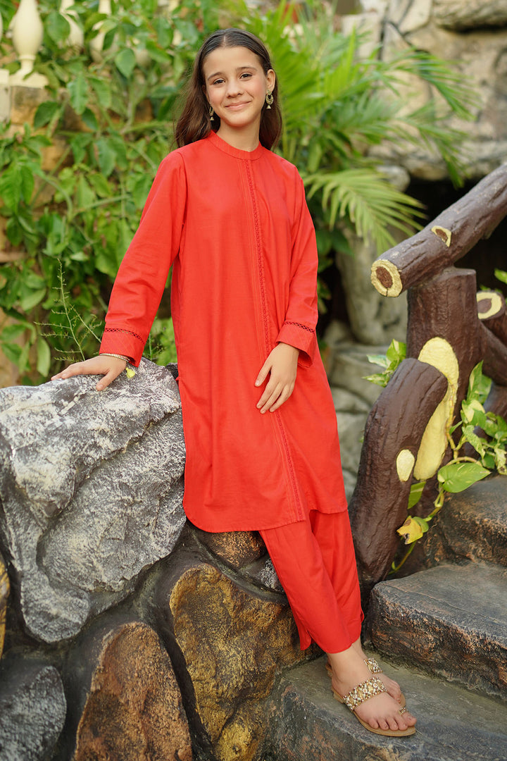 Cotton Karandi 2 Pc Suit - Wear Ochre