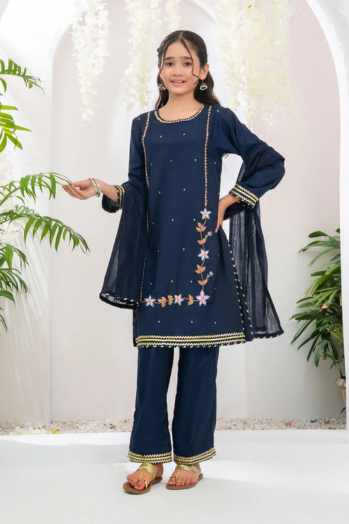 Best Chiffon Hand Adda Work 3 Pc Suit - Wear Ochre -