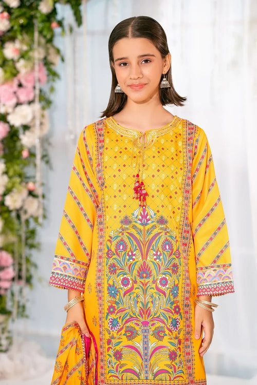 Best Herringbone Digital Printed 3 Pc Suit - Wear Ochre -