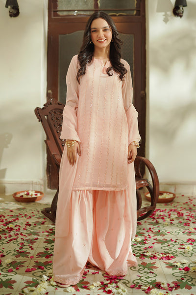 Chiffon Embroidered 3 Pc Suit