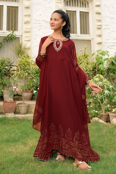 Chiffon Hand Adda Work 3 Pc Suit