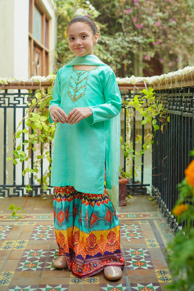 Cotton Silk Hand Adda Work 3 Pc Suit