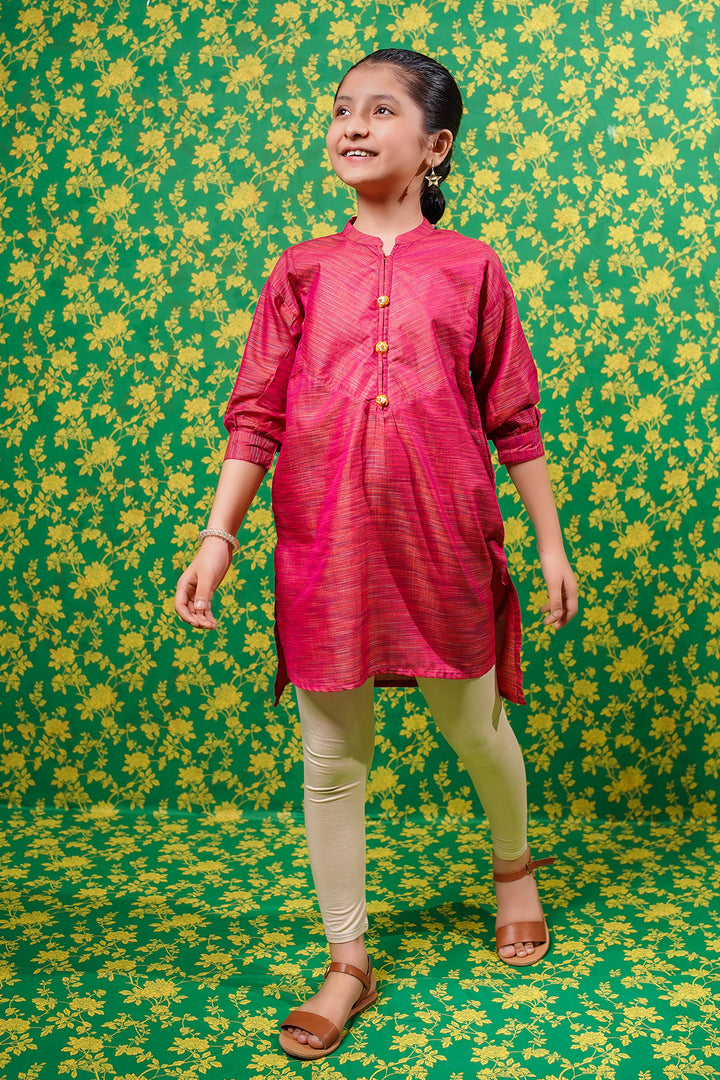 Multi Yarn Jacquard Kurta - Wear Ochre