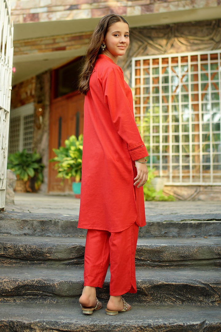 Cotton Karandi 2 Pc Suit - Wear Ochre