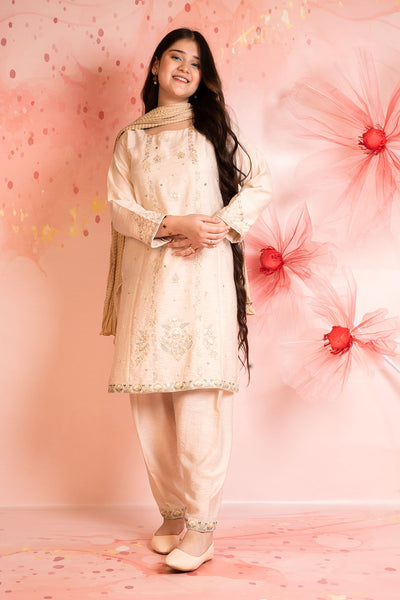 Cey Cotton Embroidered 3 Pc Suit