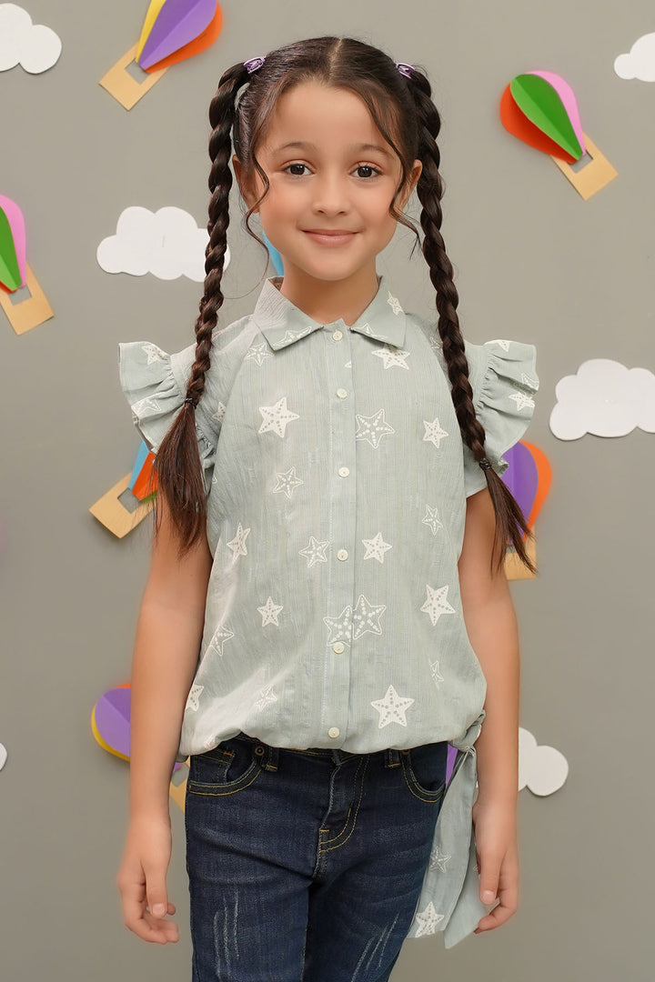 Printed Chambray Cotton Top - Wear Ochre
