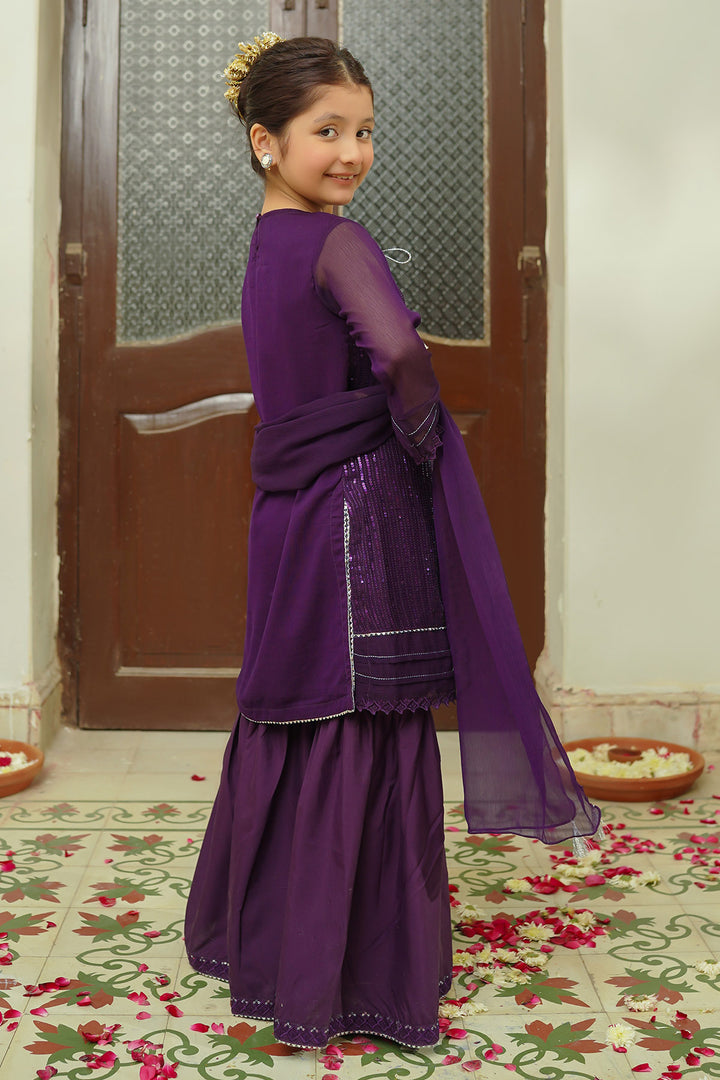 Chiffon Embroidered 3 Pc Suit - Wear Ochre