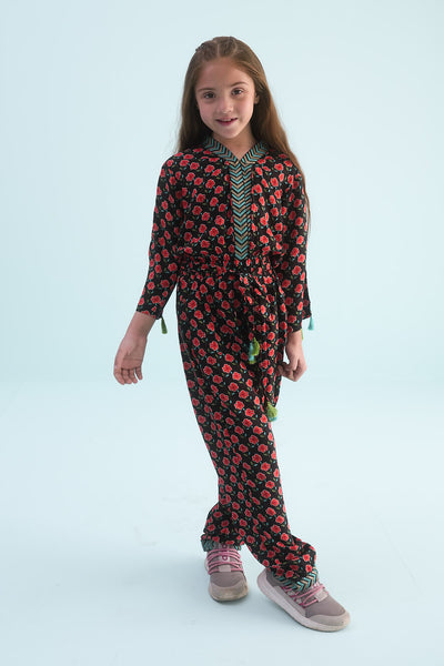 Linen Printed Jumpsuit