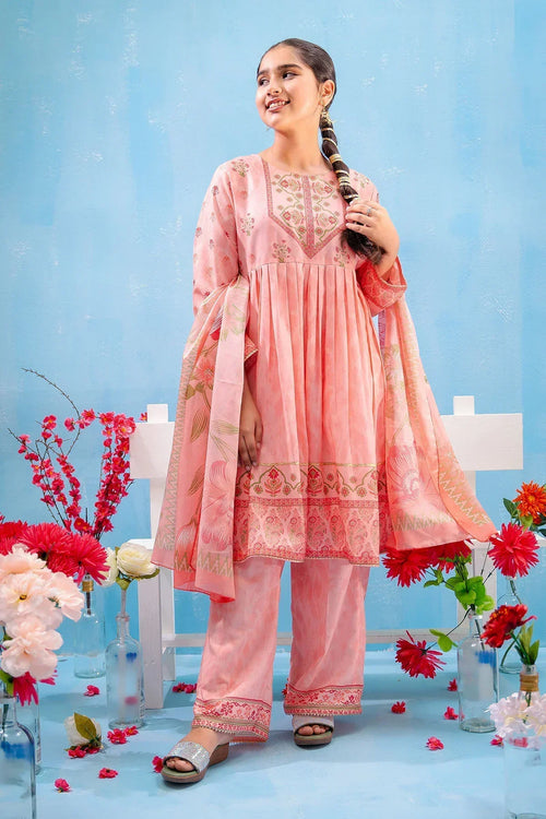 Best Swiss Lawn Digital Printed 3 Pc Suit - Wear Ochre -