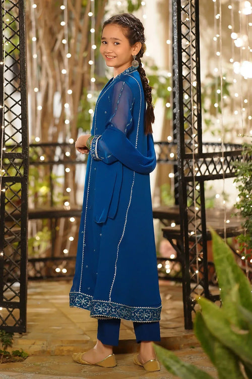 Best Chiffon Embroidered 3 Pc Suit - Wear Ochre -