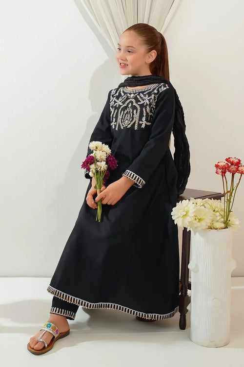 Best Cotton Embroidered 3 Pc Suit - Wear Ochre -
