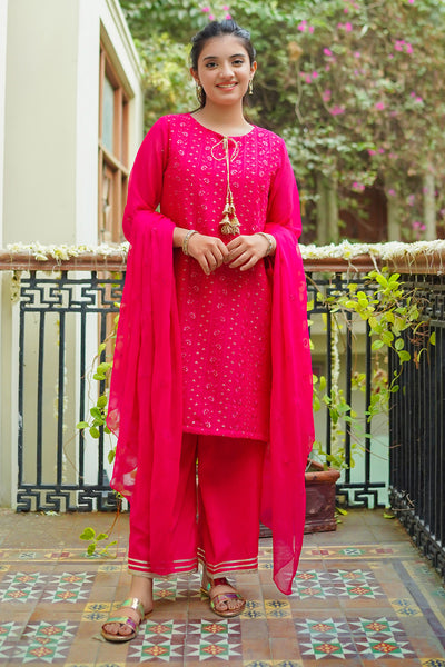 Chiffon Embroidered 3 Pc Suit