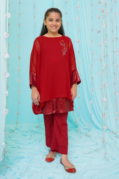 Chiffon Hand Adda Work 2 Pc Suit