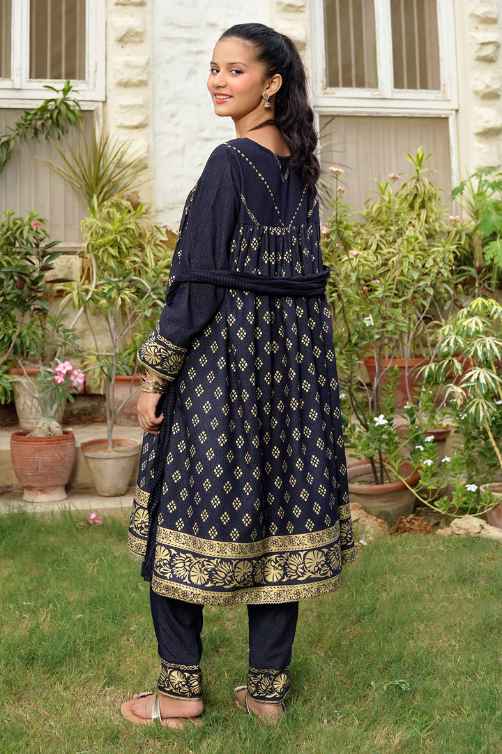 Cotton Karandi Printed 3 Pc Suit - Wear Ochre
