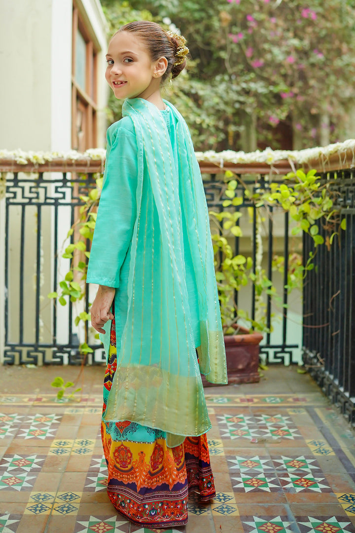 Cotton Silk Hand Adda Work 3 Pc Suit - Wear Ochre