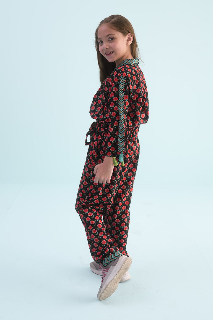Linen Printed Jumpsuit - Wear Ochre