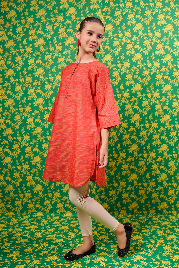 Multi Yarn Jacquard Kurta - Wear Ochre