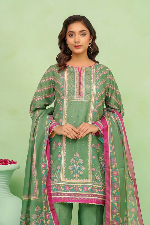 Best Women's Poly Lawn Digital Printed 3 Pc Suit - Wear Ochre -