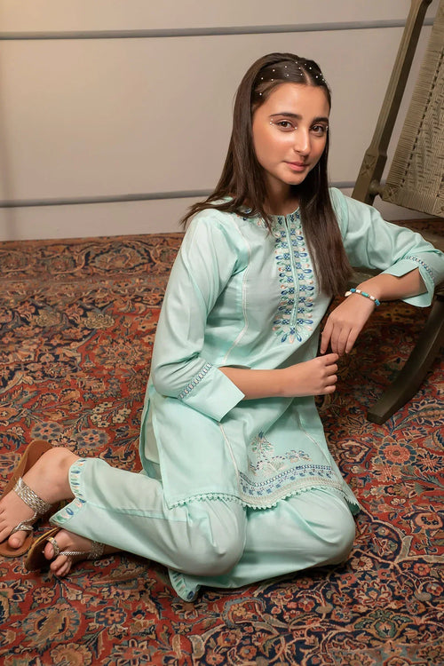 Best Cotton Embroidered 2 Pc Suit - Wear Ochre -