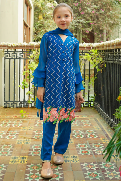 Chiffon Embroidered 3 Pc Suit