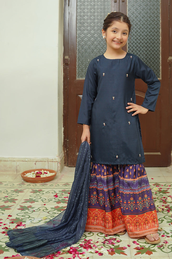 Cotton Silk Hand Adda Work 3 Pc Suit - Wear Ochre