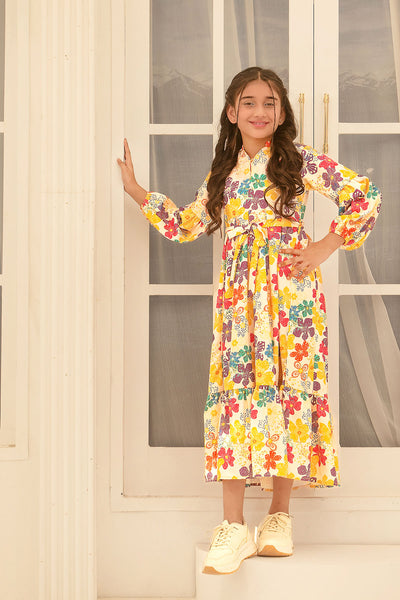 Herringbone Digital Printed Dress