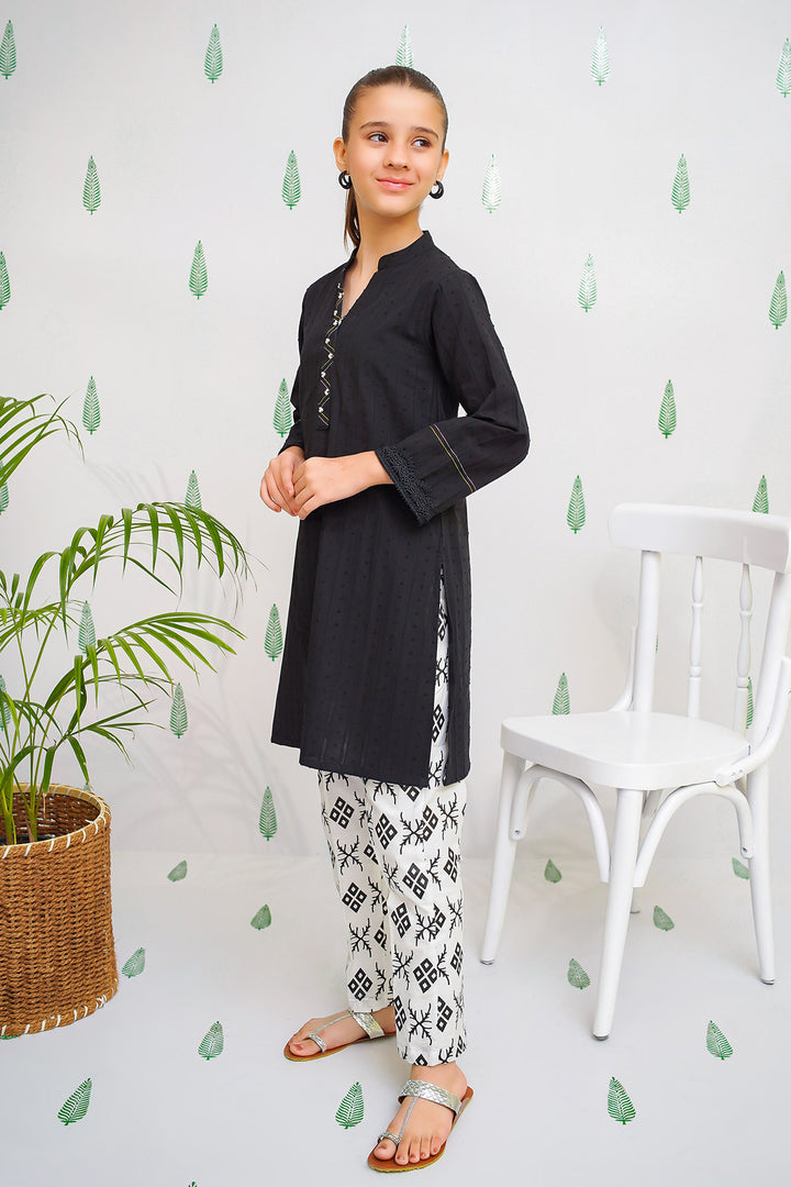 Cotton Broschia Embellished 2 Pc Suit - Wear Ochre