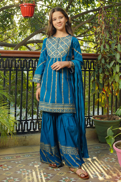 Cotton Printed 3 Pc Suit