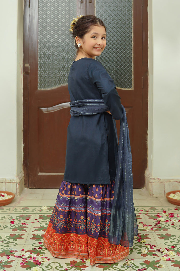 Cotton Silk Hand Adda Work 3 Pc Suit - Wear Ochre