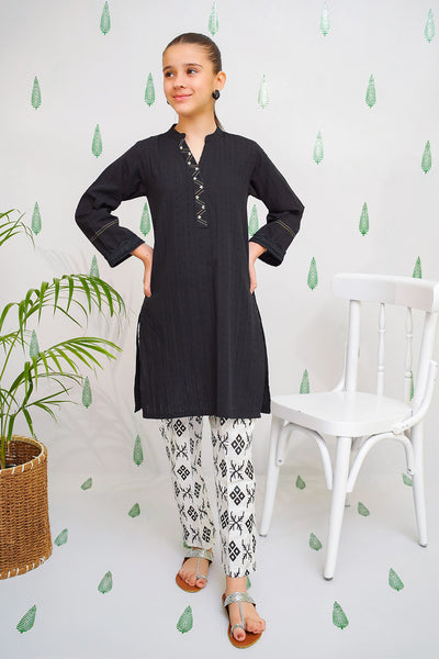 Cotton Broschia Embellished 2 Pc Suit