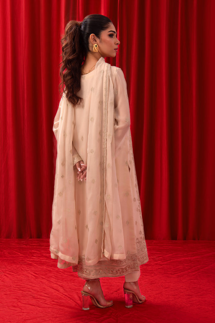 Chiffon Adda + Embroidered 3 Pc Suit - Wear Ochre