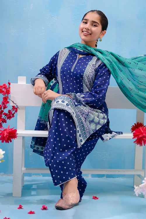 Best Swiss Lawn Digital Printed 3 Pc Suit - Wear Ochre -