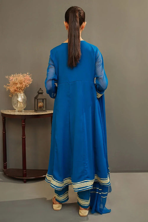 Best Chiffon Hand Adda Work 3 Pc Suit - Wear Ochre -