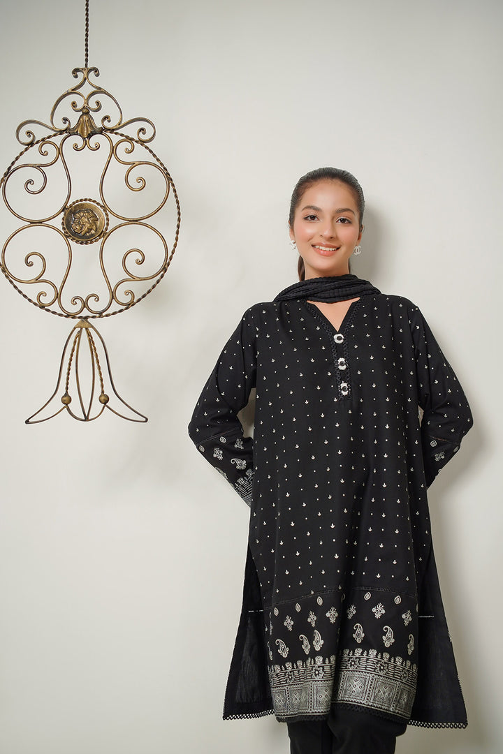 Cotton Printed 3 Pc Suit - Wear Ochre