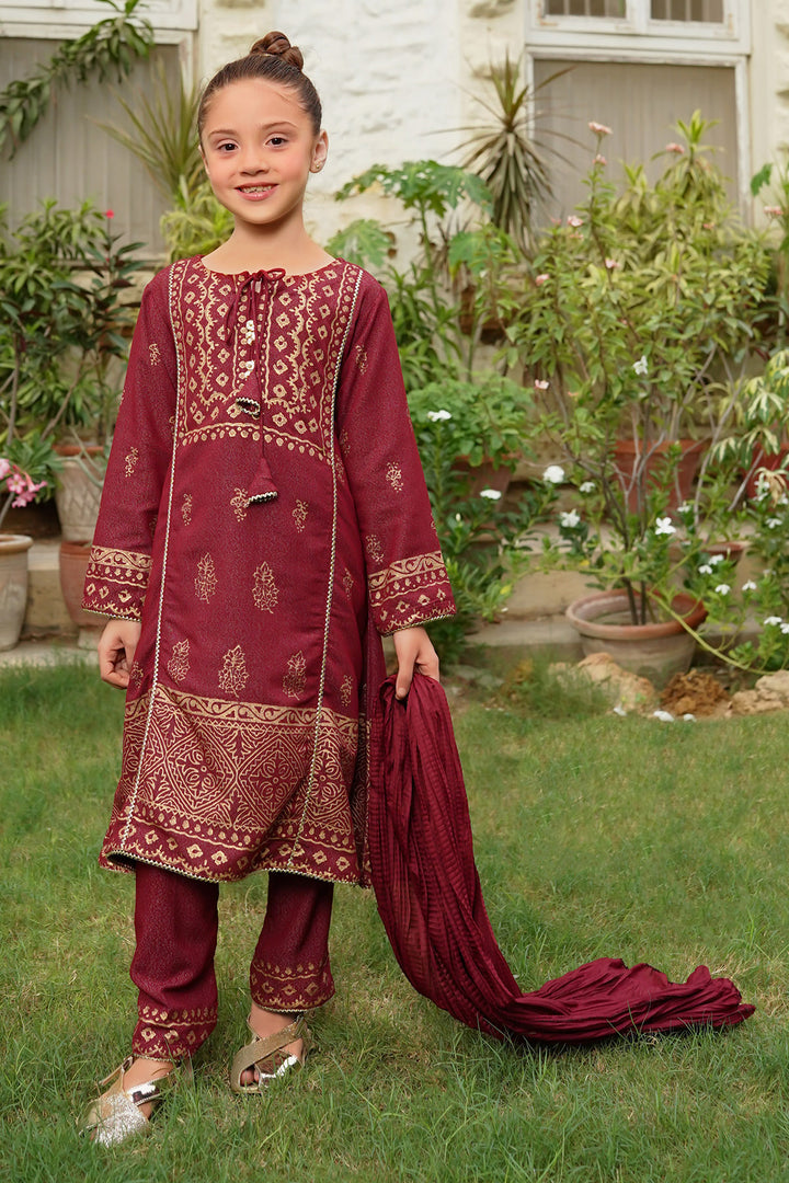 Cotton Karandi Printed 3 Pc Suit - Wear Ochre