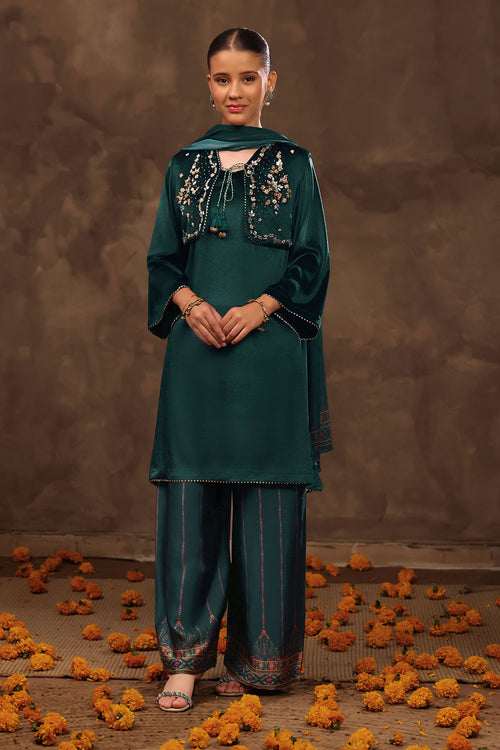 Velvet Hand Adda Work 3 Pc Suit