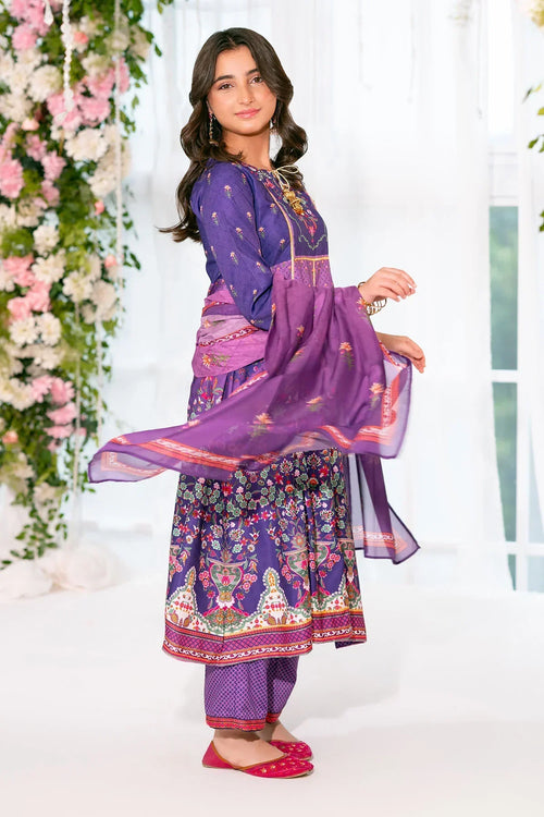 Best Herringbone Digital Printed 3 Pc Suit - Wear Ochre -